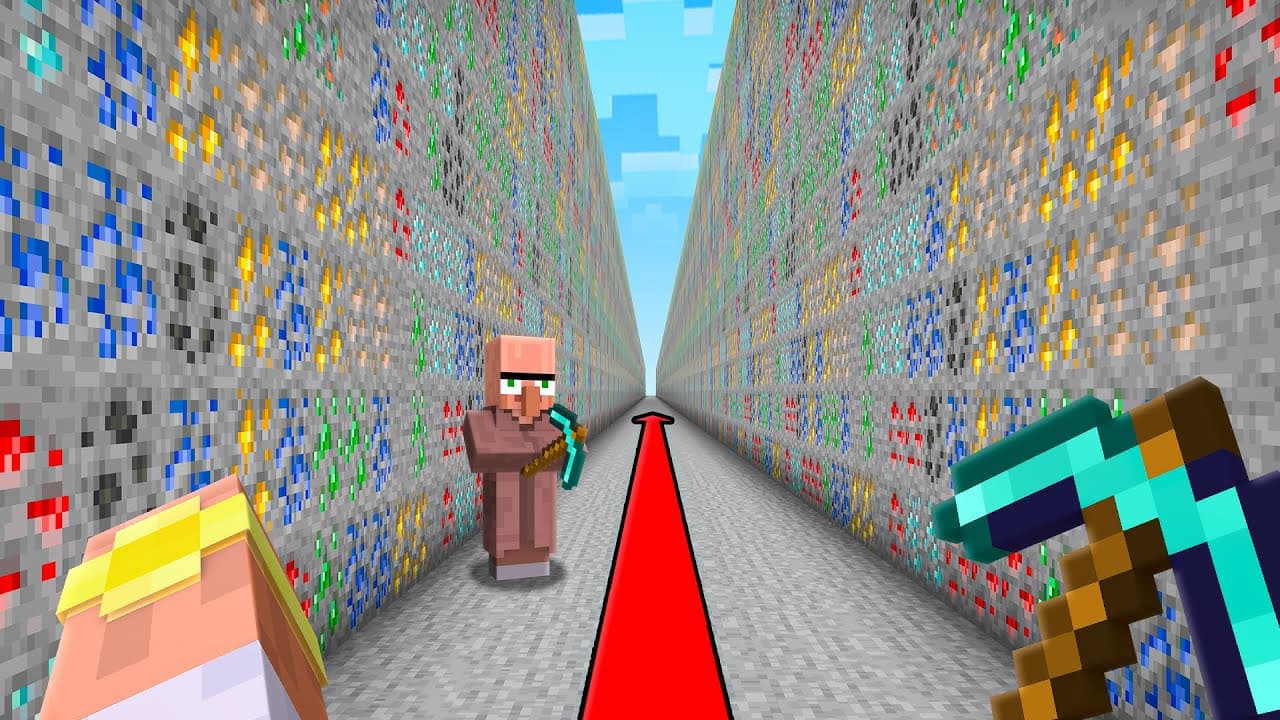 MINING 9,876,543 BLOCKS TO ESCAPE TUNNEL IN MINECRAFT !!!