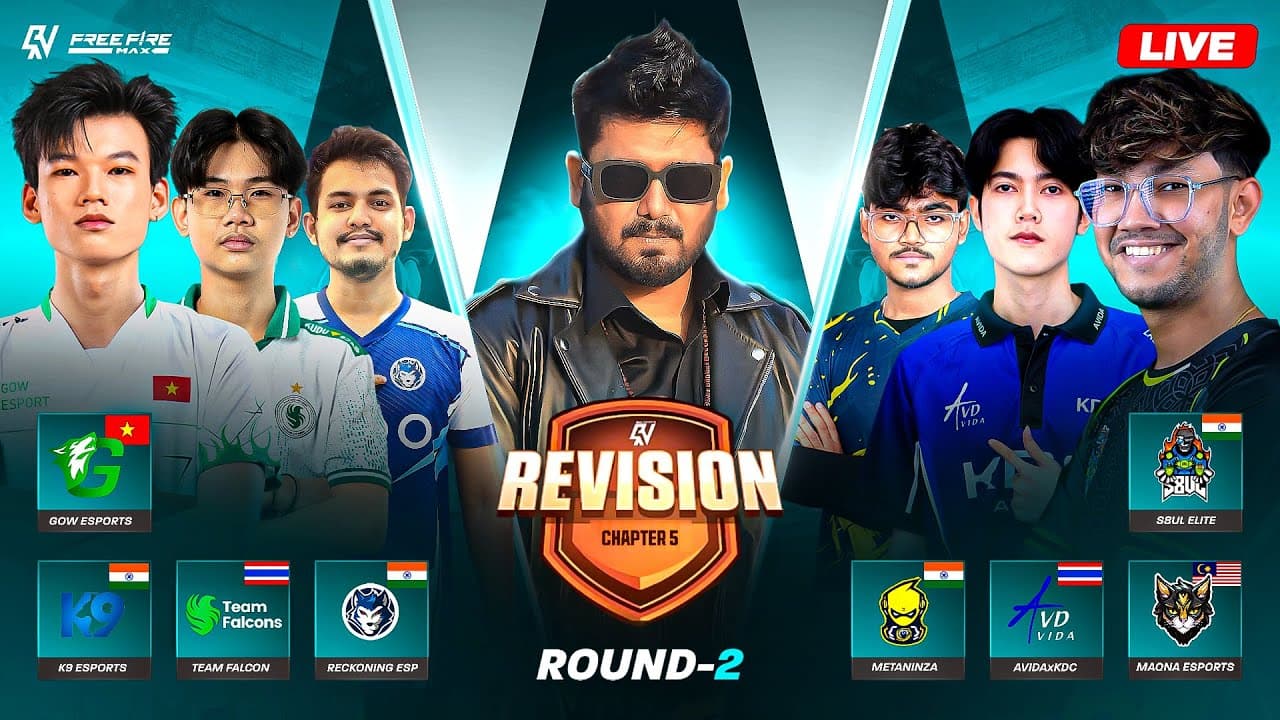 RNX Revision Chapter 5 Live from Singapore | Round 2 Day 1 | #gyangaming #freefire #freefirelive