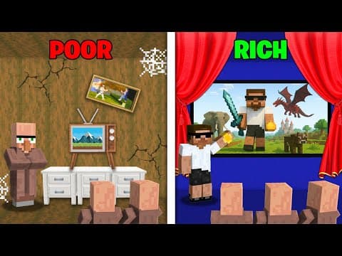 Carry vs Doorbin : Who Build the Best Cinema Hall in Minecraft..