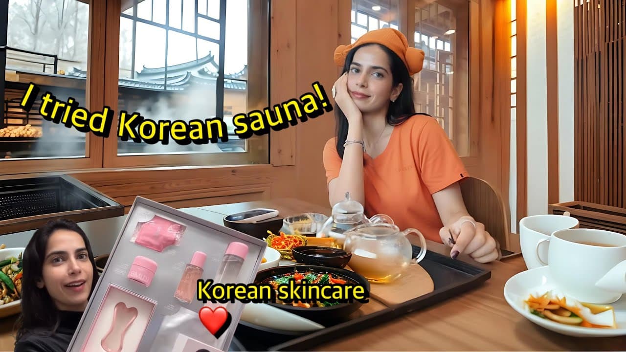 🇰🇷I Tried Korea’s Secret Skincare Routine ✨ K-beauty, sauna, tea tasting 🫖
