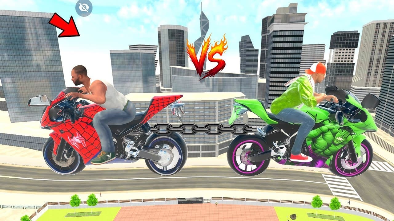 Franklin Spider Man Bike VS Jack Halk Bike 2 Chain 💥 Indian Theft Auto Simulator 🎉