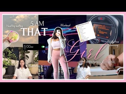 5AM ☀️morning routine🌱 how to be *THAT GIRL* ✨