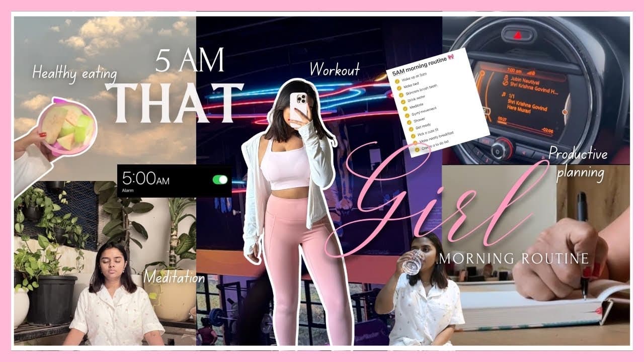 5AM ☀️morning routine🌱 how to be *THAT GIRL* ✨