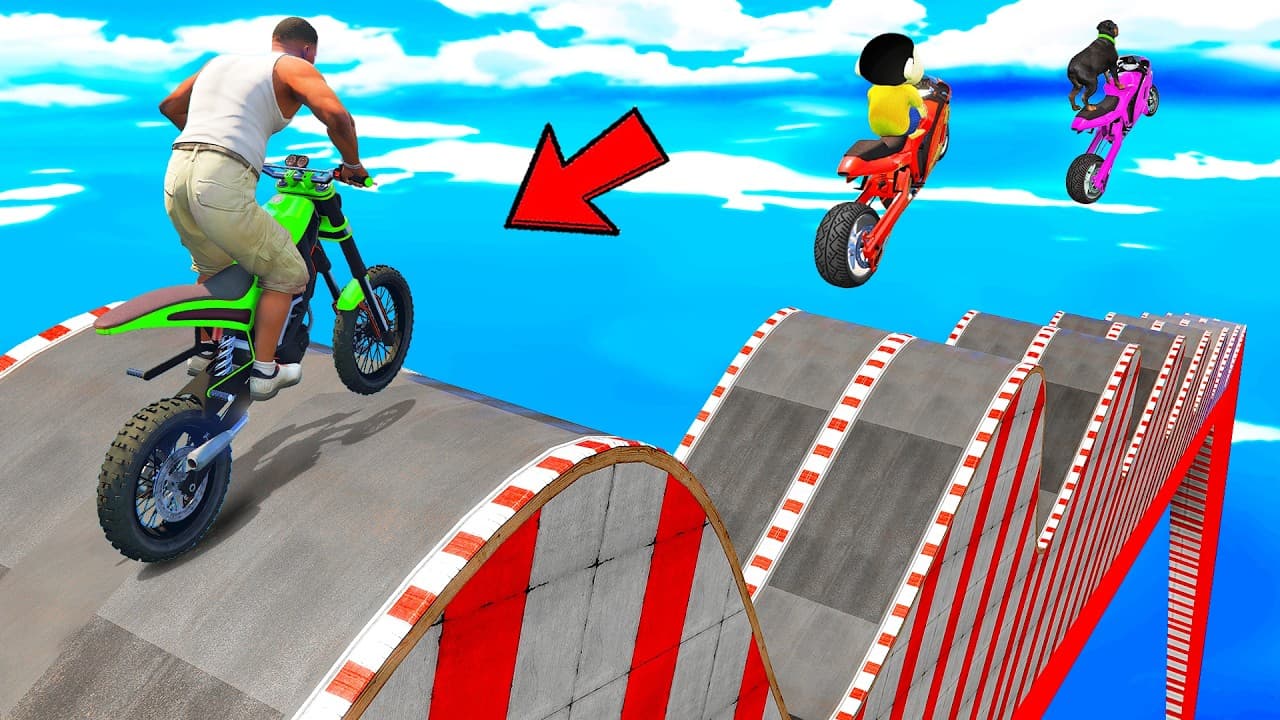 SHINCHAN AND FRANKLIN TRIED THE IMPOSSIBLE BUMPY HILL ROAD PARKOUR CHALLENGE GTA 5