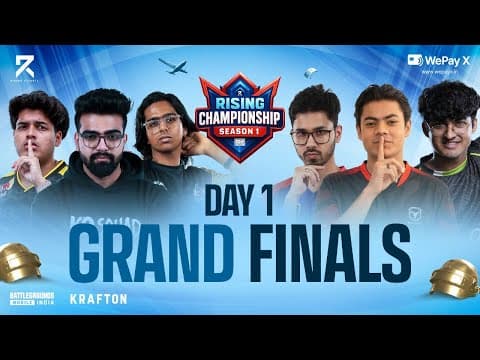 RISING CHAMPIONSHIP SEASON 1 - GRAND FINALS DAY - 1       @JONATHANGAMINGYT @goblinbgmi @OMEGAAAA