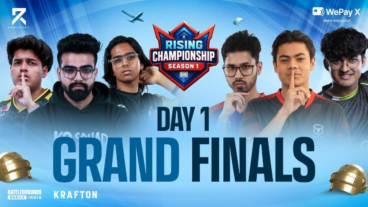 RISING CHAMPIONSHIP SEASON 1 - GRAND FINALS DAY - 1       @JONATHANGAMINGYT @goblinbgmi @OMEGAAAA
