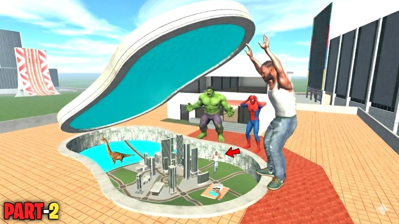 😱 Franklin Found a Mini City Under the Pool! Hulk & Spiderman Shocked – PART 2 |IDB3D @HeligamerSSS 